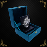 Ganesha on Table Top with velvet box 999 Pure Silver Plated.