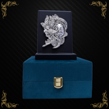 Krishna Ji On Table Top with velvet box 999 Pure Silver PLated.