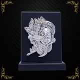 Krishna Ji On Table Top with velvet box 999 Pure Silver PLated.