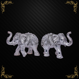 Elephant Pair with velvet box 999 Pure Silver Plated