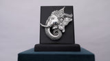 Ganesha on Table Top with velvet box 999 Pure Silver Plated.
